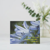 Blue Hosta Trumpets Briefkaart (Staand voorkant)