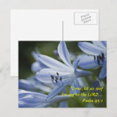 Blue Hosta Trumpets Briefkaart (Voorkant / Achterkant)