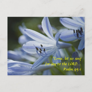 Blue Hosta Trumpets Briefkaart