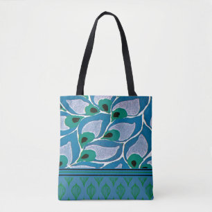 Blue Hostas Art Nouveau Canvas tas