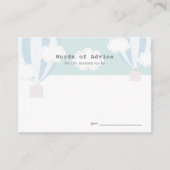 Blue Hot Air Ballon Baby shower Advice Kaart (Voorkant)