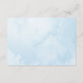 Blue Hot Air Ballon Baby shower Advieskaart (Achterkant)