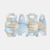 Blue Hot Air Ballon Baby shower Bedankdoosjes (Uitgevouwen)