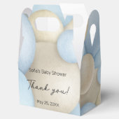 Blue Hot Air Ballon Baby shower Bedankdoosjes (Geopend)
