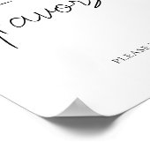 Blue Hot Air Ballon Baby shower Favors Sign Poster (Hoek)