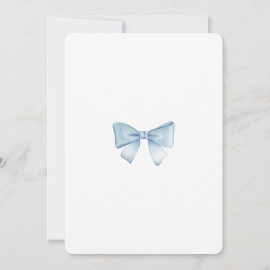 Blue Hot Air Ballon Baby shower Hartelijk dank voo Kaart (Achterkant)