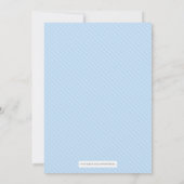 Blue Hot Air Ballon Baby shower Uitnodiging (Achterkant)