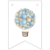 Blue Hot Air Ballon Baby shower Vlaggetjes (Tweede vlag)