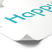 Blue Hot Air Ballon Birthday Poster (Hoek)