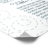 Blue Hot Air Ballon Brouwerij Table Seating Chart Poster (Hoek)