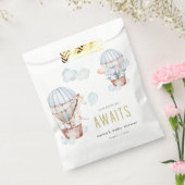 Blue Hot Air Ballon Safari Animals Baby shower Bedankzakje (Gezegeld)