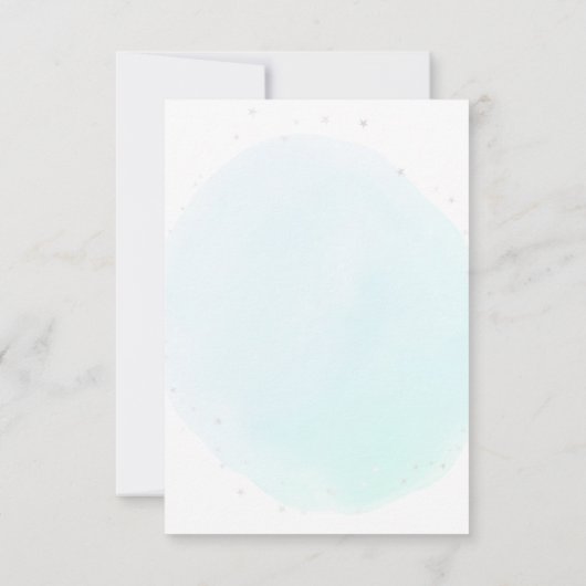 Blue Hot Air ballonavontuur Hartelijk dank Bedankkaart (Achterkant)