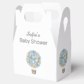 Blue Hot Air BallonBoy Baby shower Bedankdoosjes (Geopend)