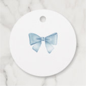 Blue Hot Air BallonBoy Baby shower Bedankjes Labels (Achterkant)