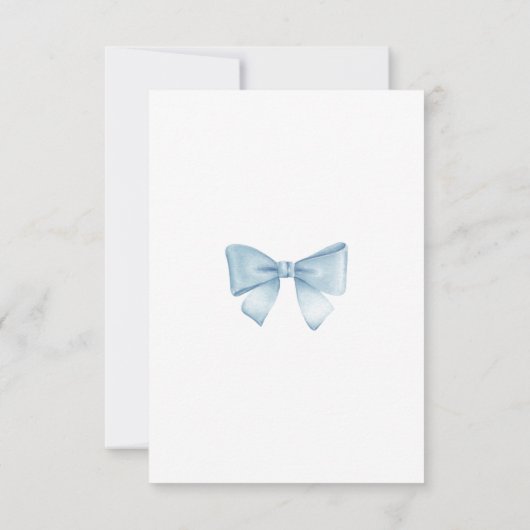 Blue Hot Air BallonBoy Baby shower Bedankkaart (Achterkant)