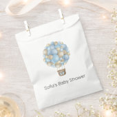 Blue Hot Air BallonBoy Baby shower Bedankzakje (Geknipt)