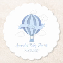 Blue Hot Air BallonBoy Baby shower