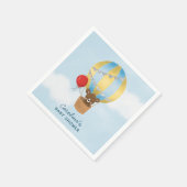 Blue Hot Air BallonBoy Baby shower Servet (Hoek)