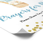 Blue Hot-air ballongebeugels voor Baby Poster (Hoek)