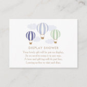 Blue Hot-Air-ballonnen Display Showbehuizing Informatiekaartje (Voorkant)