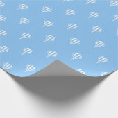 Blue Hot Air ballonpatroon Cadeaupapier (Hoek)