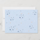 Blue Hot Air-ballons Teddy Bear Baby shower Bedankkaart (Achterkant)