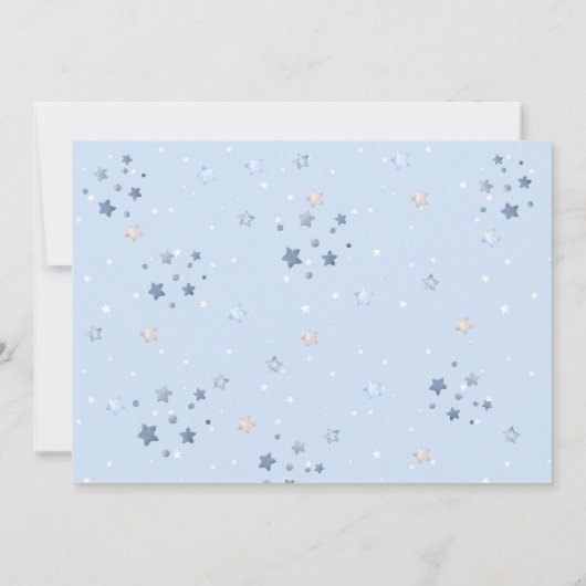 Blue Hot Air-ballons Teddy Bear Baby shower Bedankkaart (Achterkant)