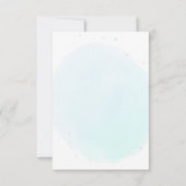 Blue Hot Air ballonscript Hartelijk dank Bedankkaart (Achterkant)