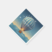 Blue Hot Air Balloon Adventure wacht op Baby showe Servet