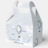 Blue Hot Air Balloon Baby shower Favoriet Box Bedankdoosjes (Achterkant)
