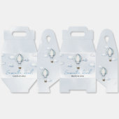 Blue Hot Air Balloon Baby shower Favoriet Box Bedankdoosjes (Ongevouwen)
