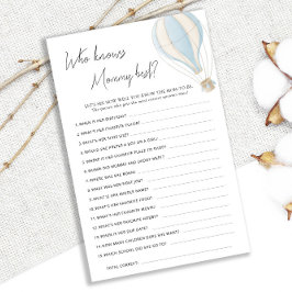 Blue Hot Air Balloon Baby shower kent mama het bes