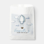 Blue Hot Air Balloon Baby shower voorkeurstassen Bedankzakje (Voorkant)