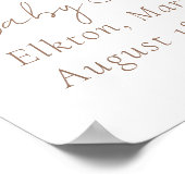 Blue Hot Air Balloon White Baby shower Welkom Poster (Hoek)