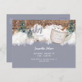 Blue Hot Chocolate Rustic Baby Het is een koude do Briefkaart (Voorkant / Achterkant)