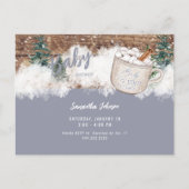 Blue Hot Chocolate Rustic Baby Het is een koude do Briefkaart (Voorkant)