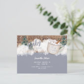 Blue Hot Chocolate Rustic Baby Het is een koude do Briefkaart (Staand voorkant)