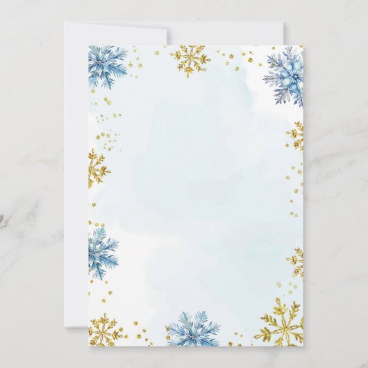 Blue Hot Cocoa Cookies Kerstbrunch Kaart (Achterkant)