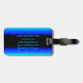 Blue Hot Rod Flames Bagagelabel (Achterkant horizontaal)