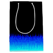 Blue Hot Rod Flames Medium Cadeauzakje (Voorkant)