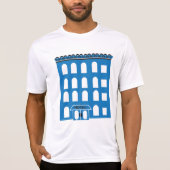 Blue Hotel Building Mannen Actief T-shirt (Voorkant)
