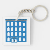 Blue Hotel Building Sleutelhanger (Achterkant)