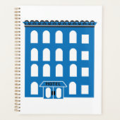 Blue Hotel Building Spiral Planner (Voorkant)