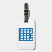 Blue Hotel Building stadsarchitectuur Bagagelabel (Voorkant verticaal)