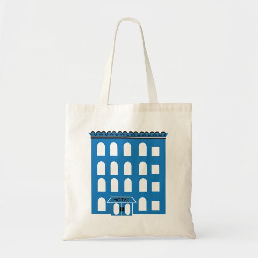 Blue Hotel Building Tote Bag (Voorkant)