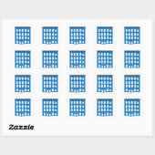 Blue Hotel Building Vierkante Sticker (Vel)