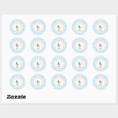 Blue Houndstooth en koets | Favoriete Sticker (Vel)