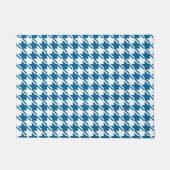 Blue Houndstooth-herstellingspatroon Deurmat (Voorkant)
