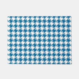 Blue Houndstooth-herstellingspatroon Deurmat