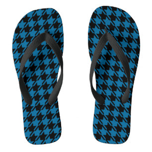 Blue Houndstooth-herstellingspatroon Teenslippers